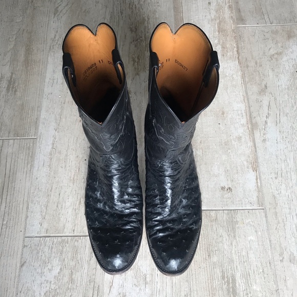 Lucchese Men's Full-Quill Ostrich Roper Boots - Picture 4 of 15